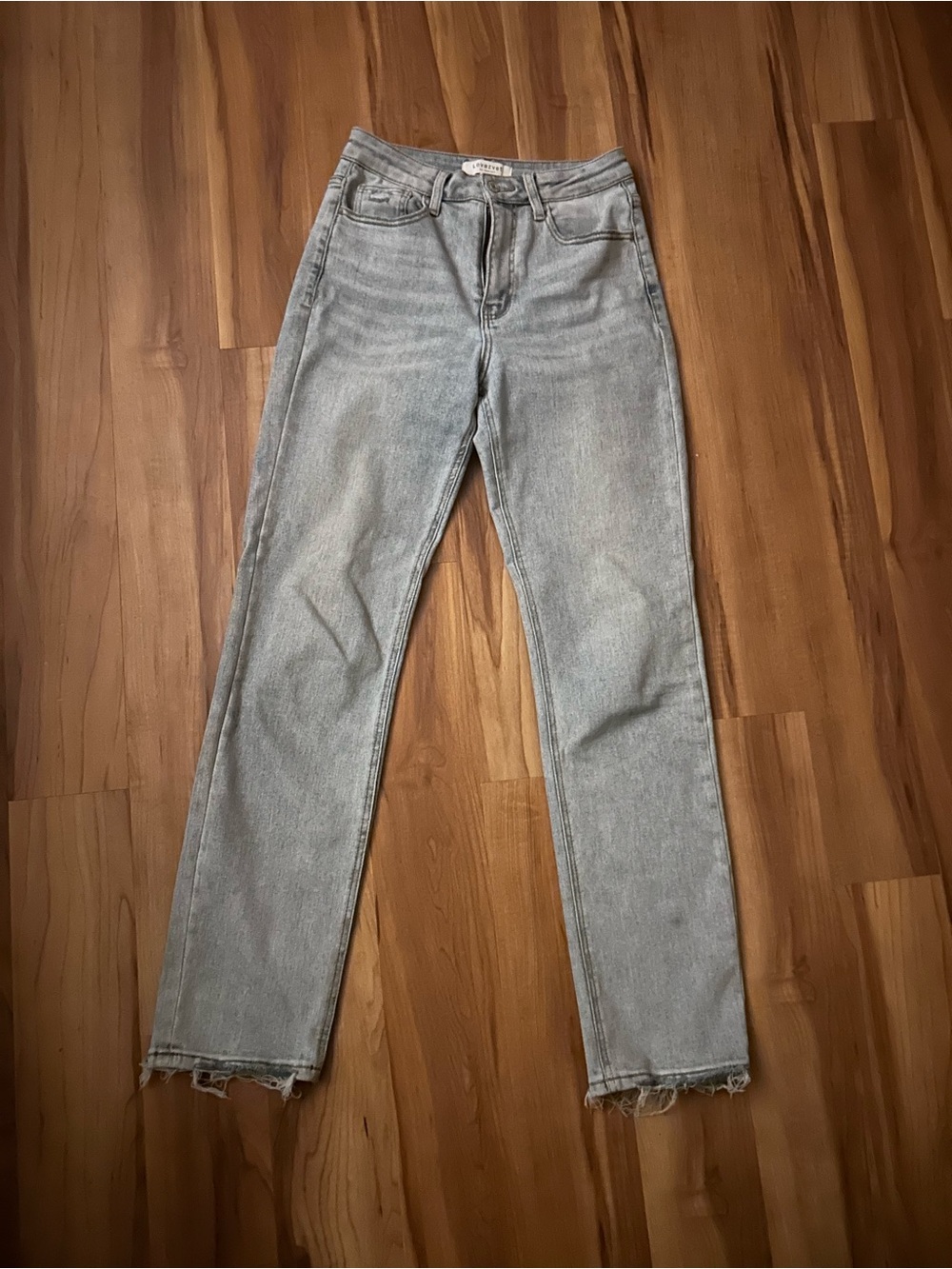 Lovervet by Vervet High-Rise Straight Leg Jeans - Light Blue - Size 5 or 27
